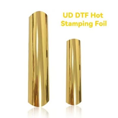 ποιότητας  Flexible AB UV DTF Gold Film Printing Material Cold Peel Transfer Pet Film εργοστάσιο