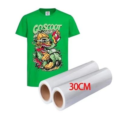 Διπλή μονοπλευρή ταινία DTF Pet 30CM 33CM 60CM*100M Roll Heat Transfer 75Micron Hot Cold Peel DTF ταινία
