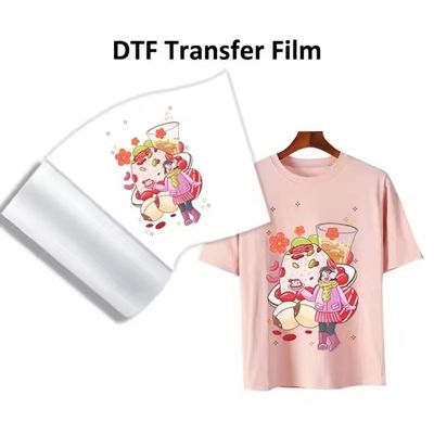 Διπλή πλευρά 30cm 60cm DTF ταινία ρολό 75mic Pet ταινία για την εκτύπωση μεταφοράς θερμότητας