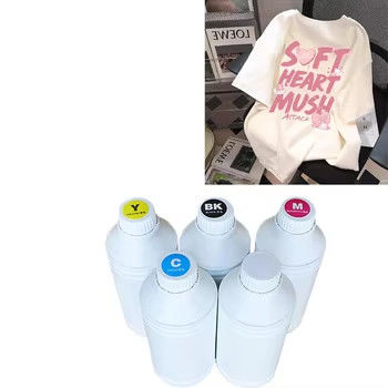 1000 ml CMYK Θερμομεταφοράς Τεξίλης Εκτύπωση Λευκό DTF μελάνι για την Epson I3200