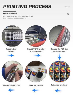 1L χωρητικότητα Ευέλικτο μελάνι LED-UV για πλαστικό PVC και μελάνι UV δέρματος για εκτυπωτή Epson