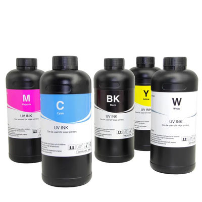 UV σκληρό μαλακό μελάνι CMYKW χρώμα για XP600 TX800 Dx5 Dx7 εκτυπωτή 500ML