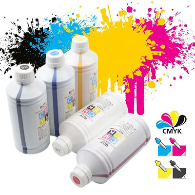 1000 ml CMYK Θερμομεταφοράς Τεξίλης Εκτύπωση Λευκό DTF μελάνι για την Epson I3200