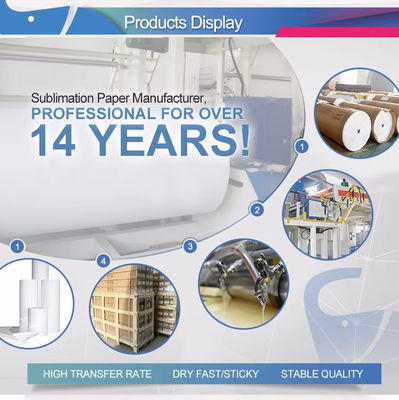 Ψηφιακή εκτύπωση 47 ιντσών 100gm Roll To Roll Sublimation Paper Για τυπογράφο υπολίμανσης μεγάλου μορφότυπου