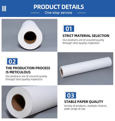 40gm 60cm*800m Sublimation Paper Roll για υφάσματα πολυεστέρα με ψηφιακό μελάνι εκτύπωσης