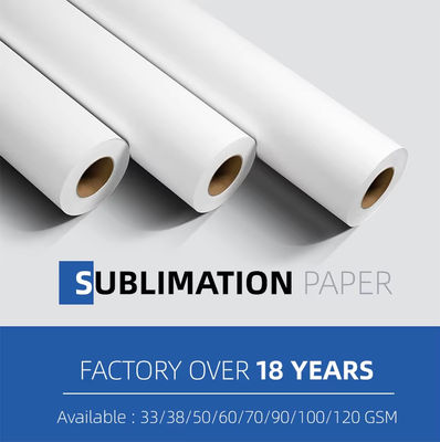 εύκολο 33g Ανθεκτικό Polyester Sublimation Transfer Paper Roll Textile Θερμομεταφορά Ψηφιακή εκτύπωση