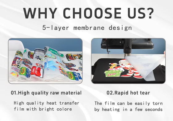 30CM*100M Hot Peel Single Double Side Roll DTF Transfer Film για εκτυπωτή μελάνης DTF